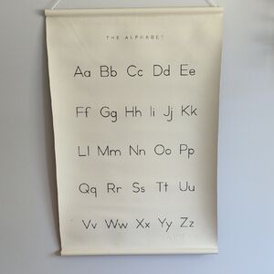 Alphabet Wall Chart - Cream